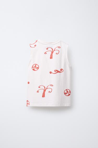 DÉBARDEUR IMPRIMÉ - Écru de Zara - Image 1