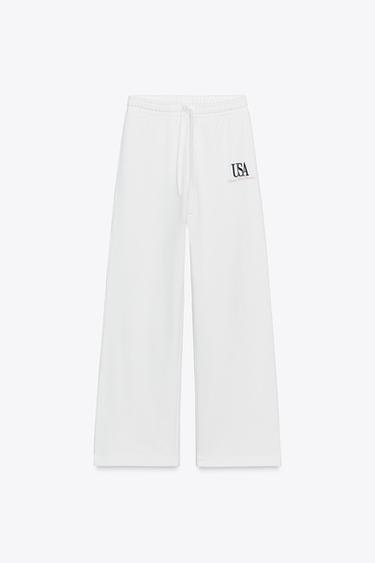 COTTON TEXT TROUSERS - Ecru by Zara - Image 0