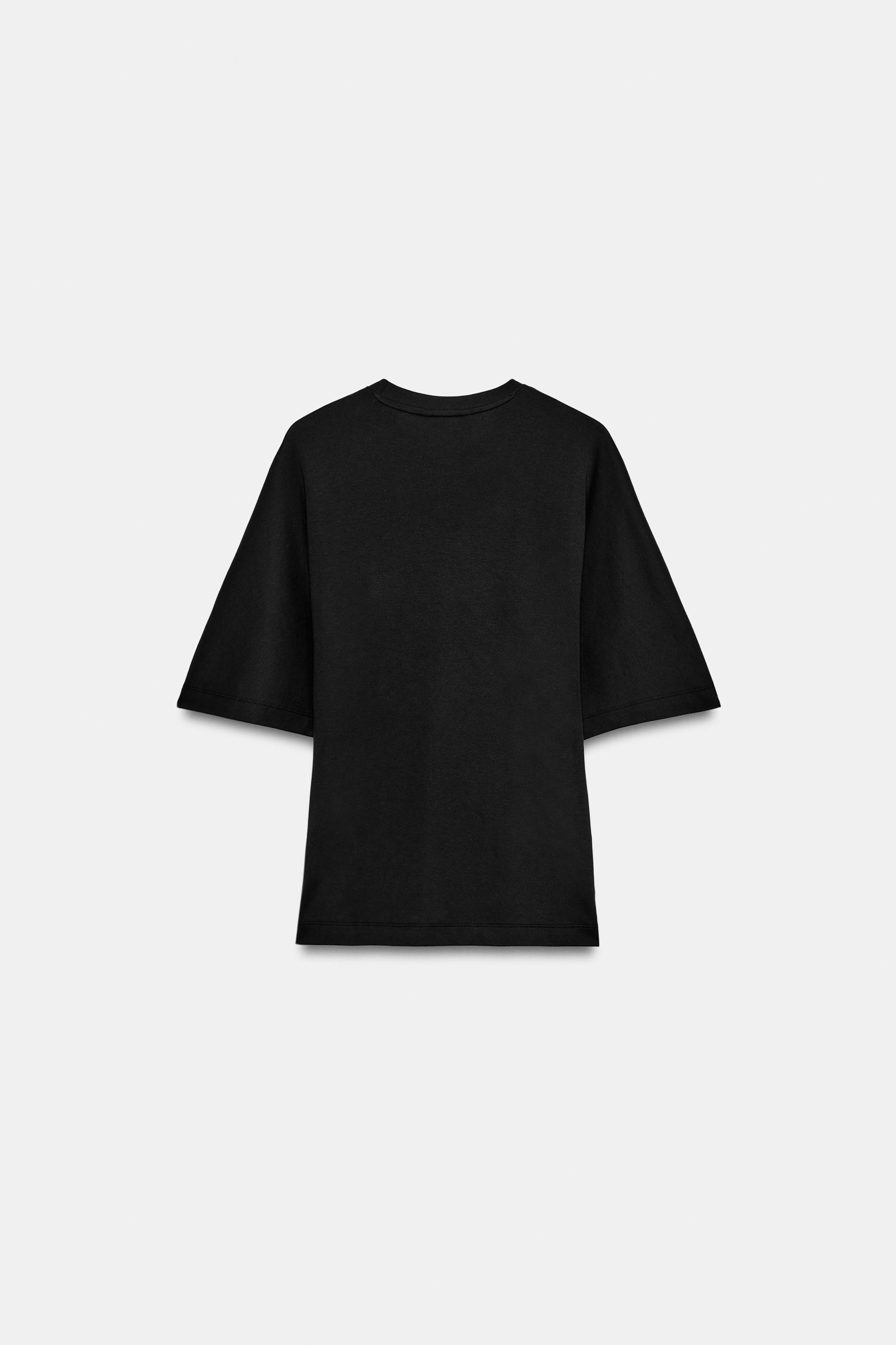 Женские футболки Zara SUPIMA® SLIM FIT T-SHIRT — фото 6
