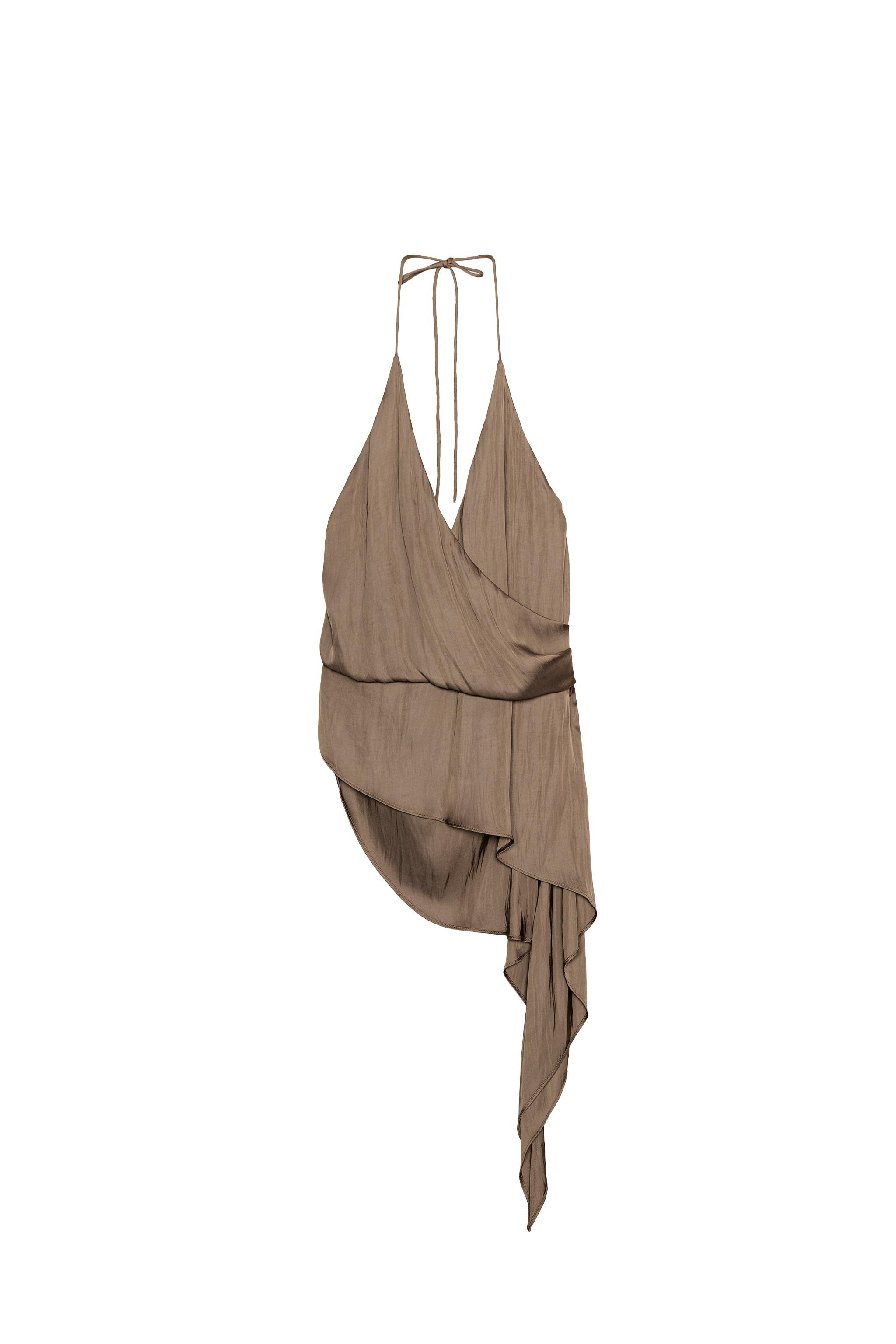 トップス ta ara ASYMMETRIC DRAPED TOP - Grey marl | ZARA South Africa