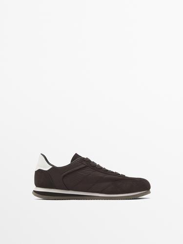 Deportivo tejido combinado - Marrón de Zara