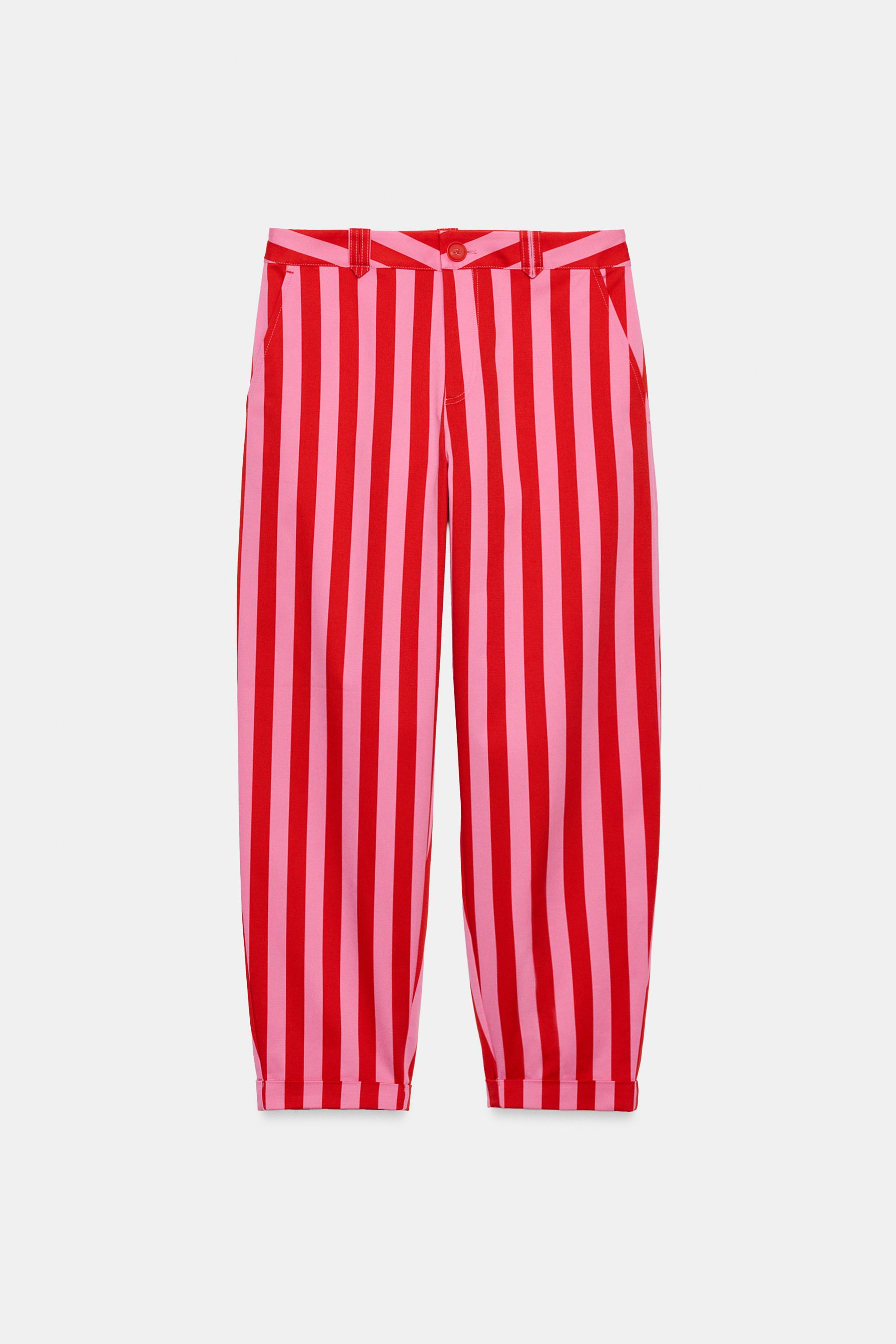 Zara ÇİZGİLİ CHINO PANTOLON görsel 7