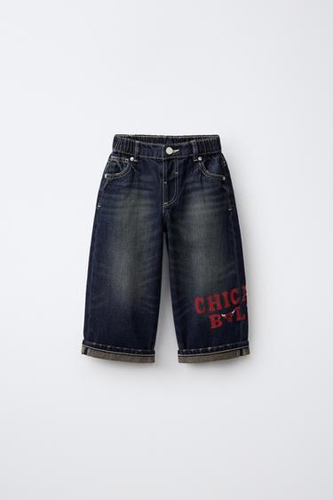 NBA CHICAGO BULLS WIDE-LEG JEANS — Blue 1