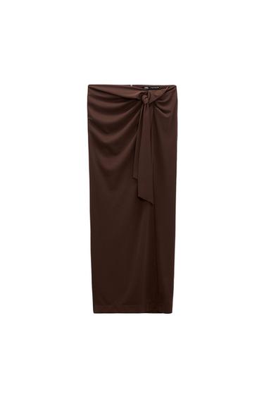 TIE SKIRT WITH SLIT