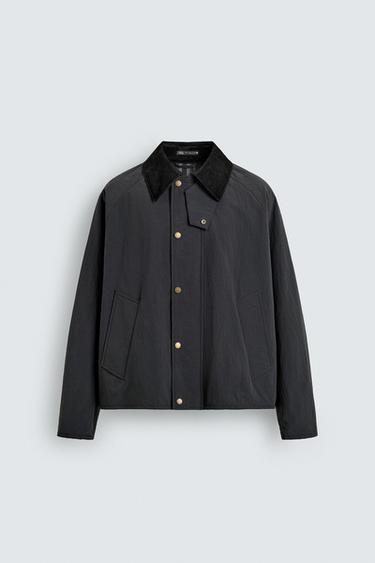 CAZADORA TÉCNICA CUELLO COMBINADO - Negro de Zara