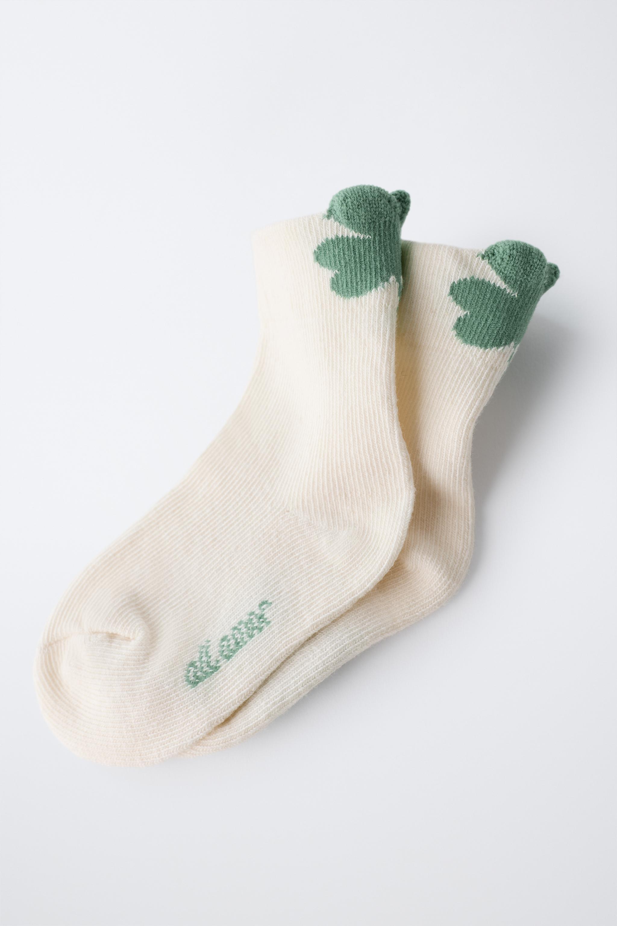CLOVER PRINT KNEE SOCKS