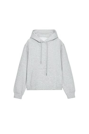 BASIC HOODIE - Grey marl by Zara