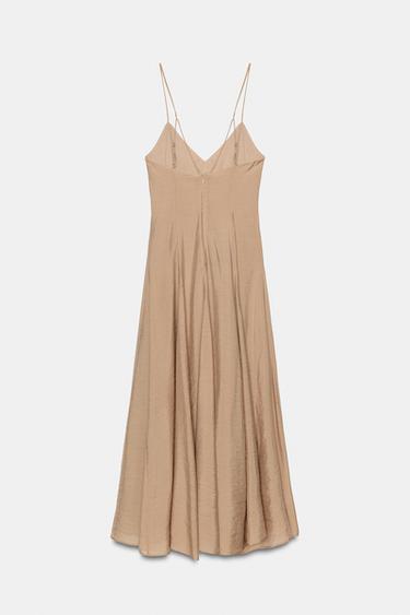 FLOWING STRAPPY MIDI DRESS - Pale pink by Zara - Image 5