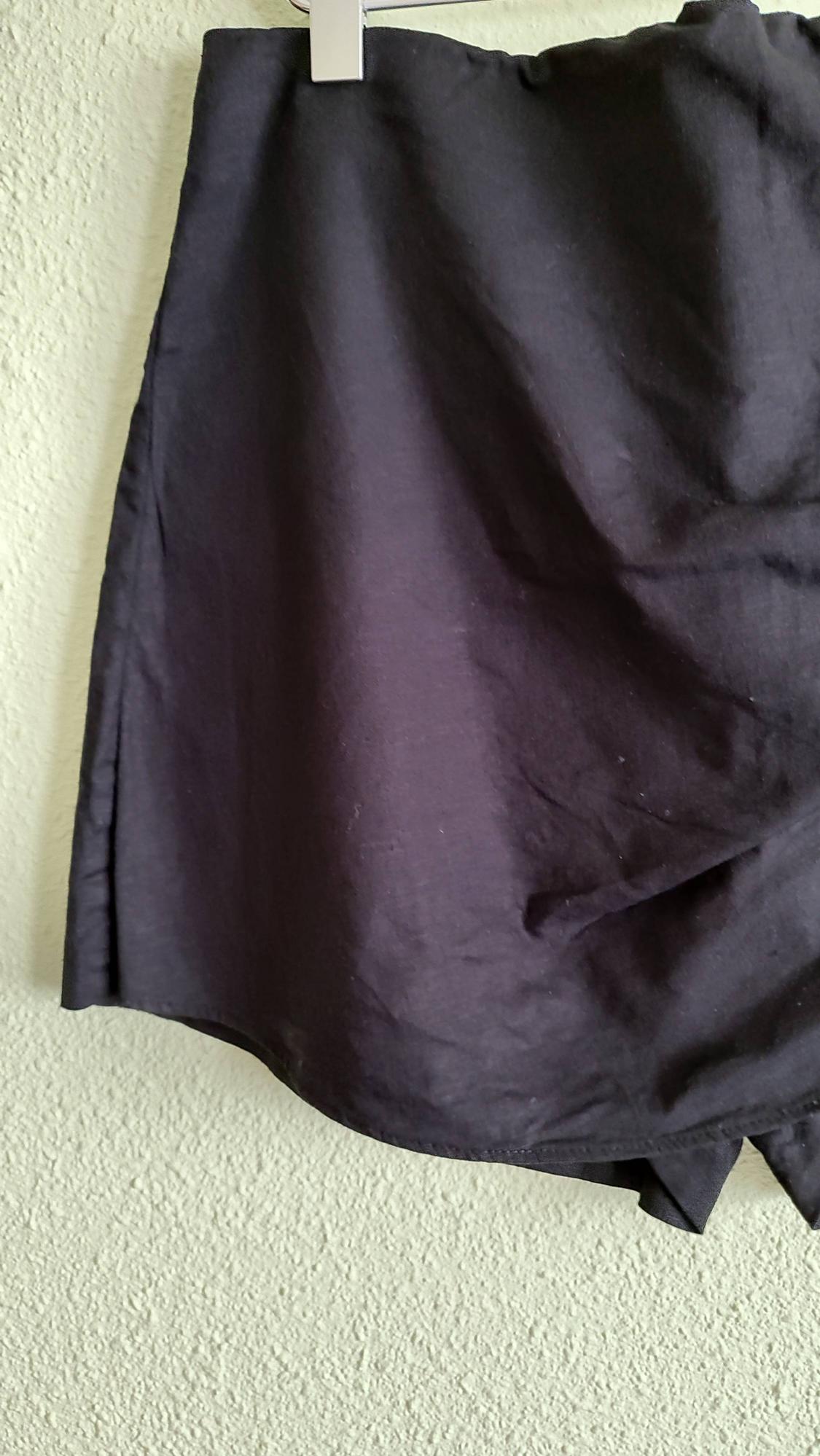 FALDA PANTALÓN DRAPEADA CON LINO - Image 3