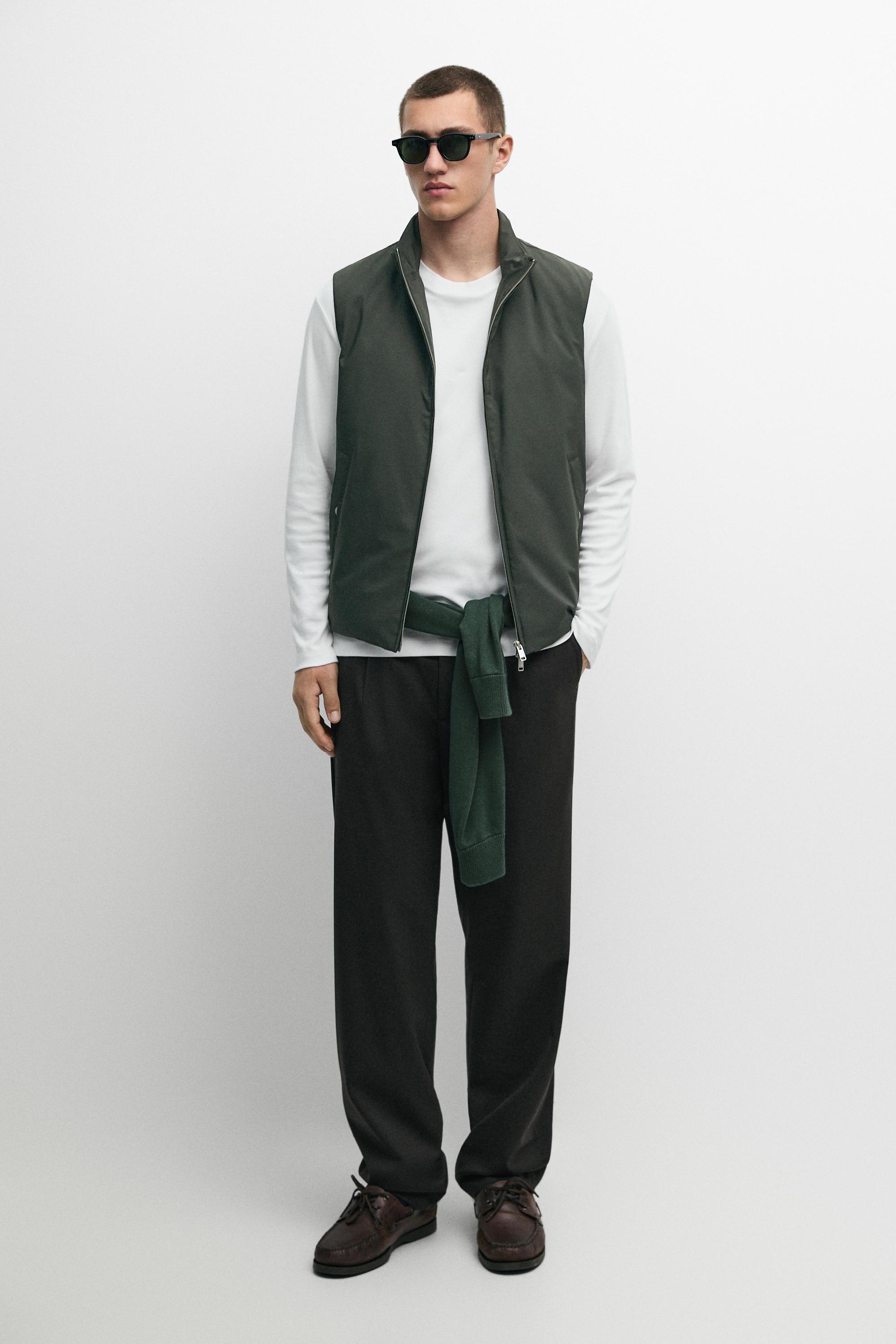 Ultra-lightweight water-repellent down gilet — Dark gray marl