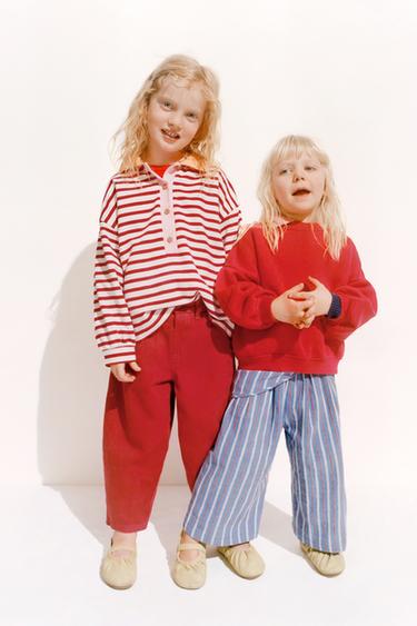 ZARA TIMELESS - STRIPED PAREO TROUSERS - Blue by Zara