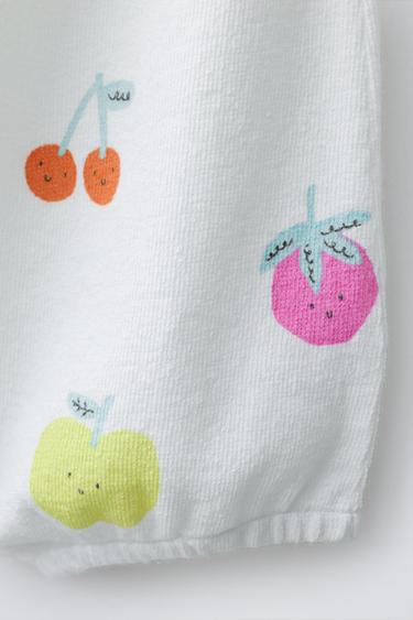 FRUIT PRINT SHORT ROMPER - White by Zara - Image 2