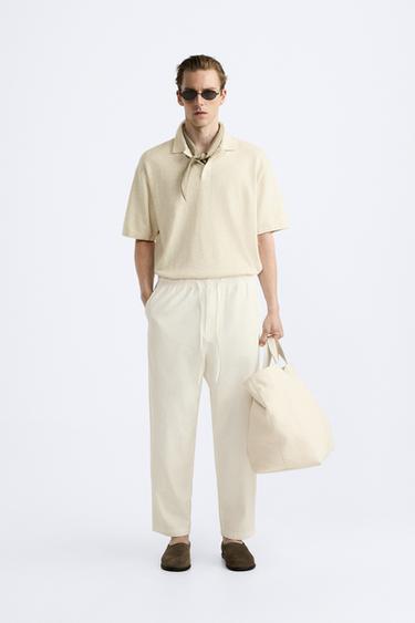 БРЮКИ CARROT FIT — ЖЕЛТОВАТО-БЕЛЫЙ от Zara — изображение 0