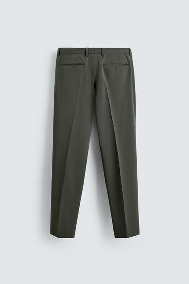 PANTALON DE COSTUME CONFORT - Vert de Zara - Image 5