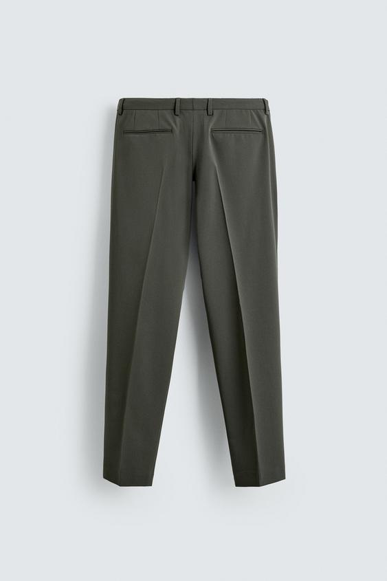 zara green dress pants Men's Green Pants