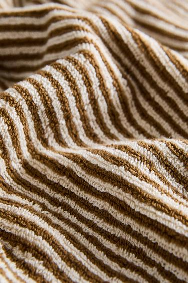 STRIPED BATH TOWEL - Olive green by Zara - Image 4