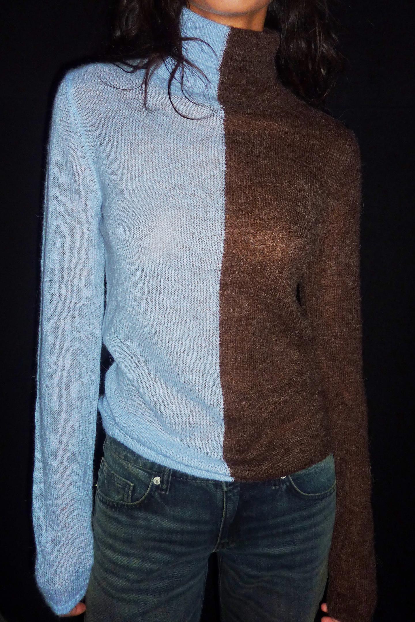 Женский свитер Zara Colorblock Knit, цвет: Разноцветный — фото 4