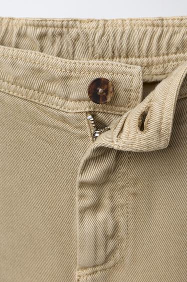 LOOSE FIT BARREL CARGO TROUSERS - Beige by Zara - Image 2