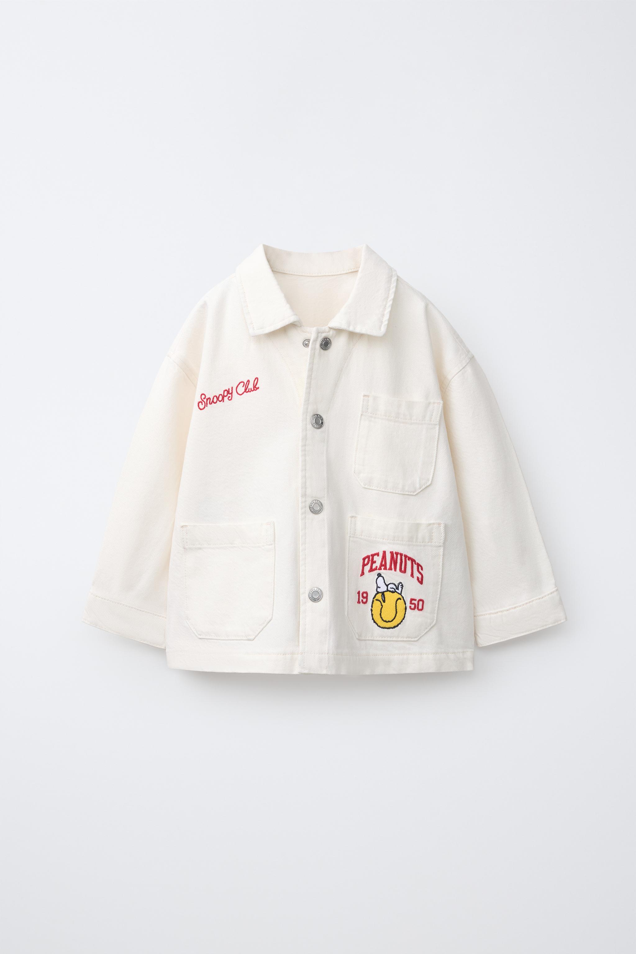 SNOOPY PEANUTS™ TWILL OVERSHIRT - Ecru | ZARA United States