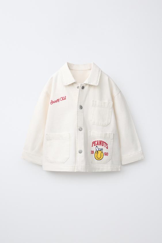 SURCHEMISE EN SERGÉ SNOOPY PEANUTS™ - Écru de Zara - Image 0