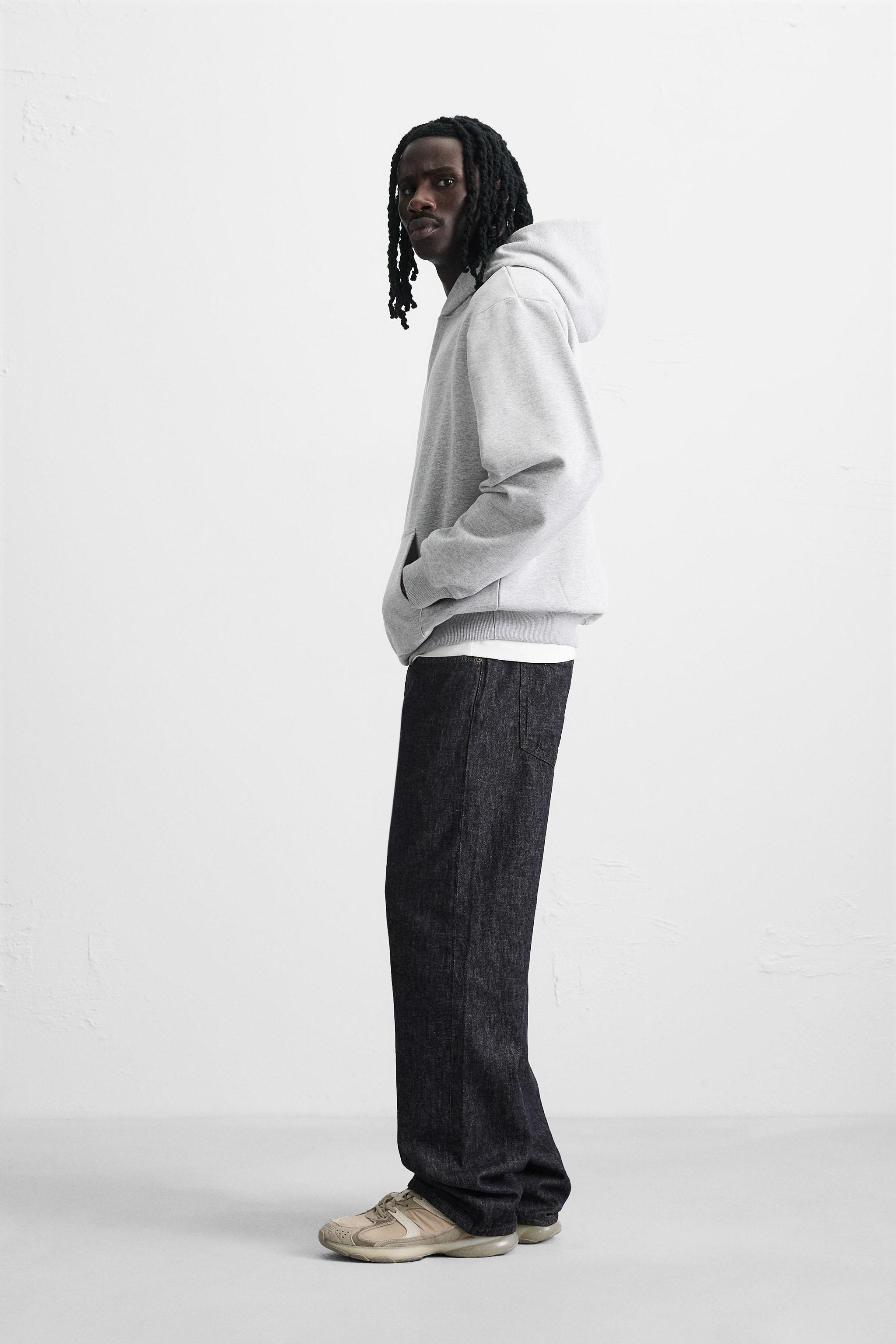ベーシックフード付きスウェットシャツ - パールグレー | ZARA