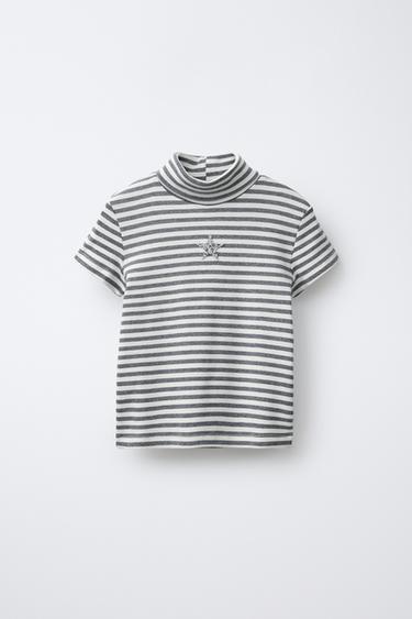 STRIPED STAR T-SHIRT - striped by Zara