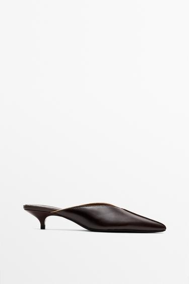 Zapato mule tacón - Marrón de Zara - Imagen 0