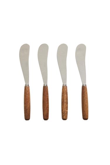PACK OF WOODEN BUTTER KNIVES (PACK OF 4) - Light beige by Zara