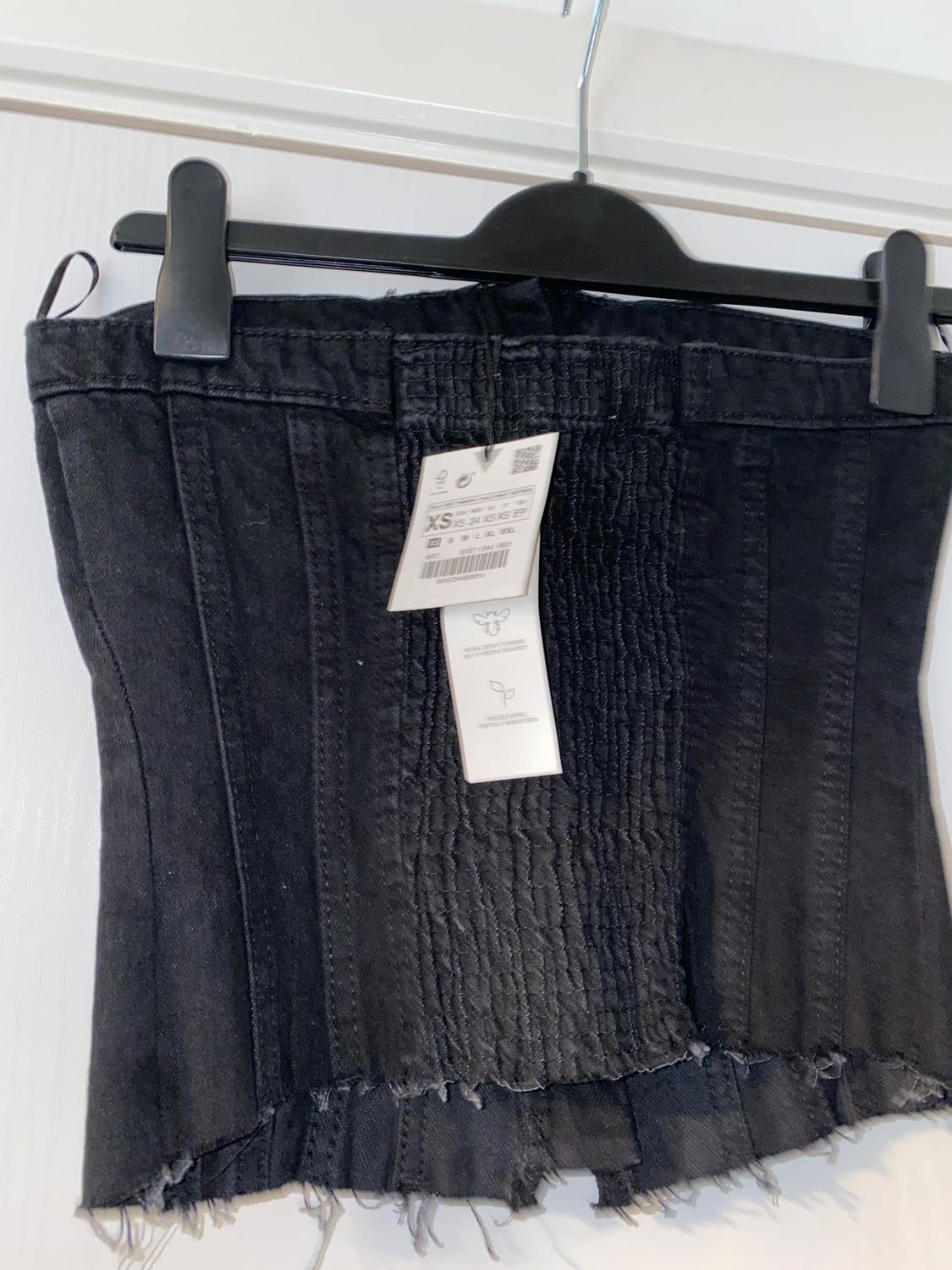 DENIM TRF CORSETRY-INSPIRED TOP - Image 4