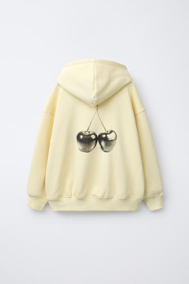 CHERRY PRINT SWEATSHIRT - Yellow by Zara - Image 1