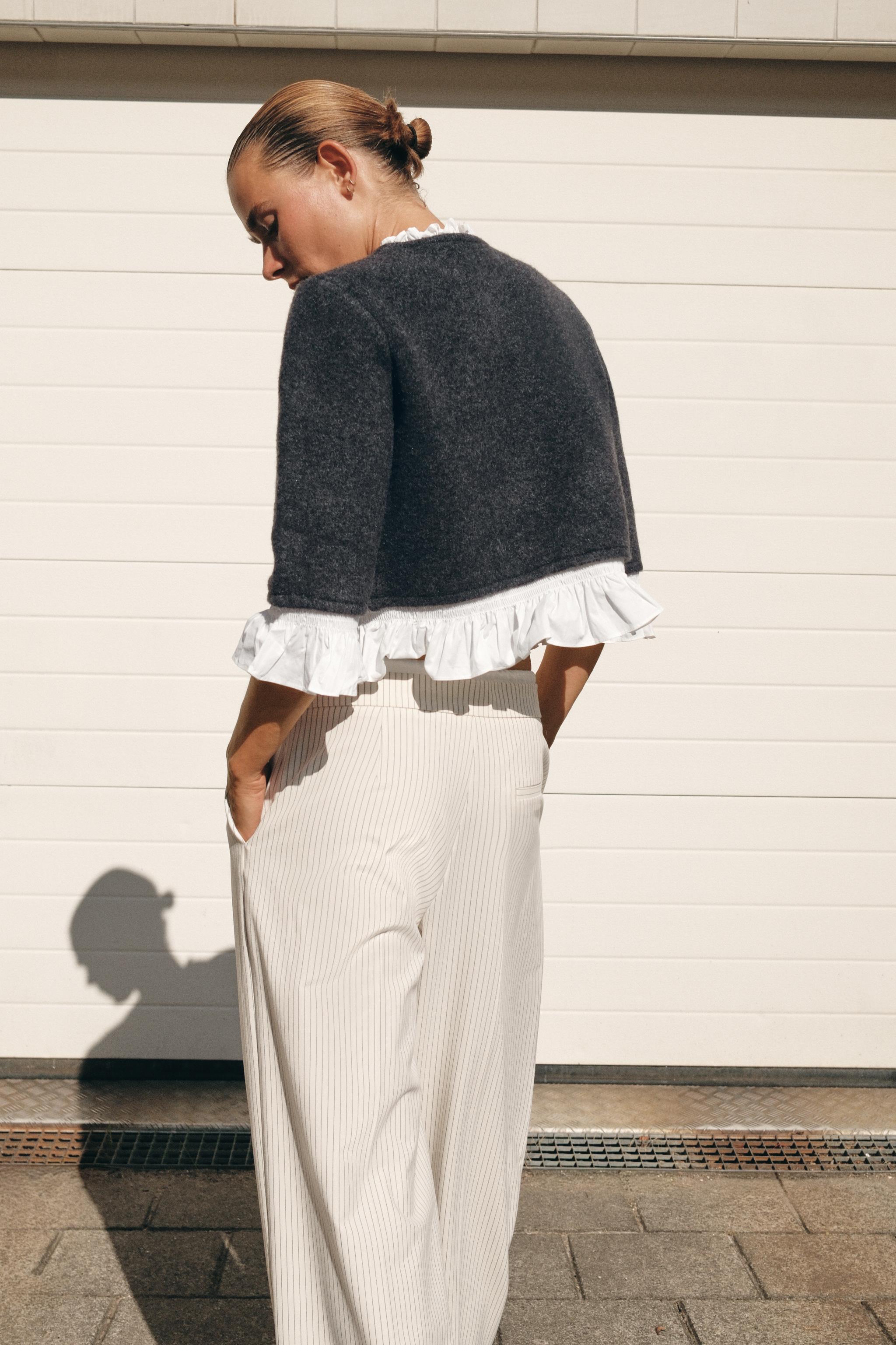 ポプリンコンビニットジャケット - ダークグレー | ZARA Japan