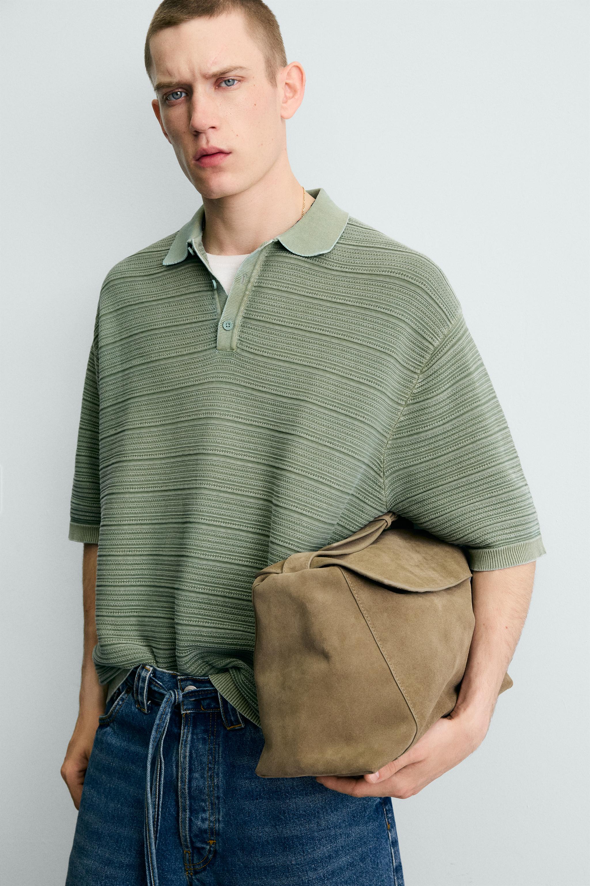 RELAXED FIT WASHED KNIT POLO