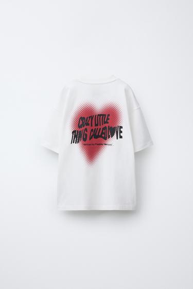 T-SHIRT INSCRIPTION « CRAZY LITTLE THING CALLED LOVE » © FREDDIE MERCURY - Blanc de Zara - Image 1