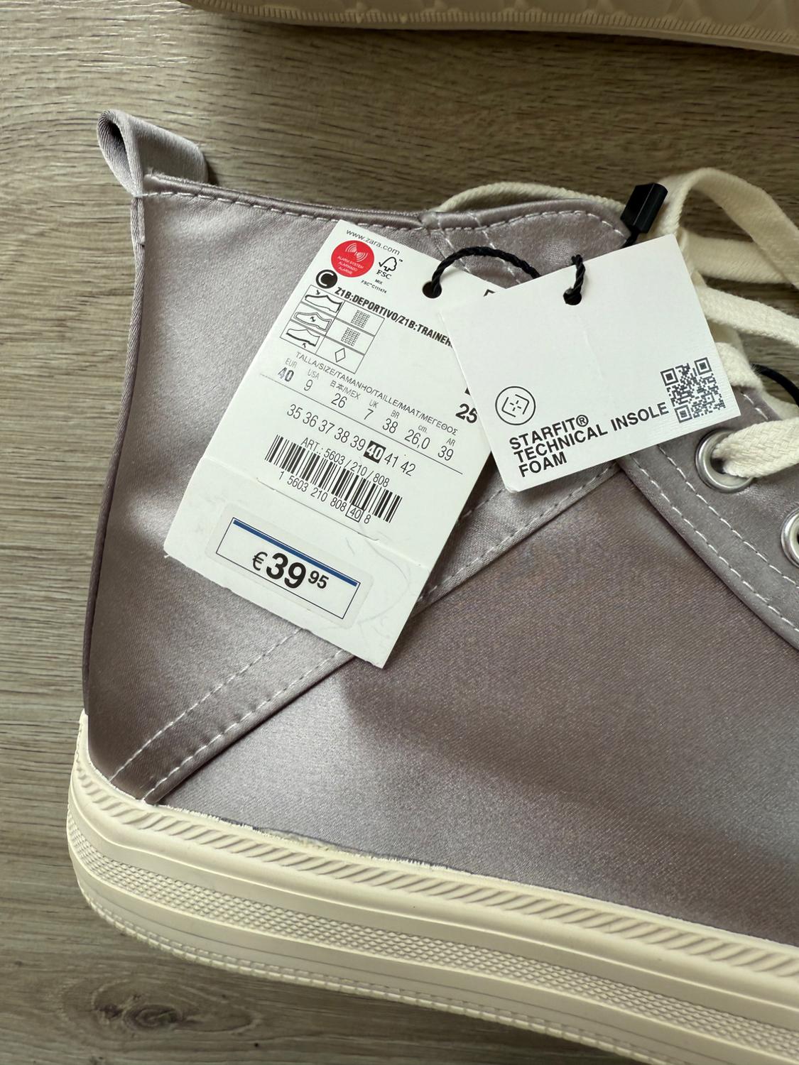 SATIN HIGH-TOP TRAINERS - Image 2