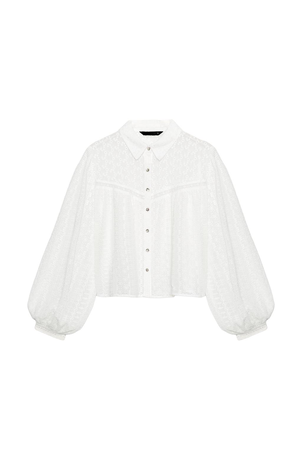 ROMANTIC PERFORATED EMBROIDERED BLOUSE - image 3