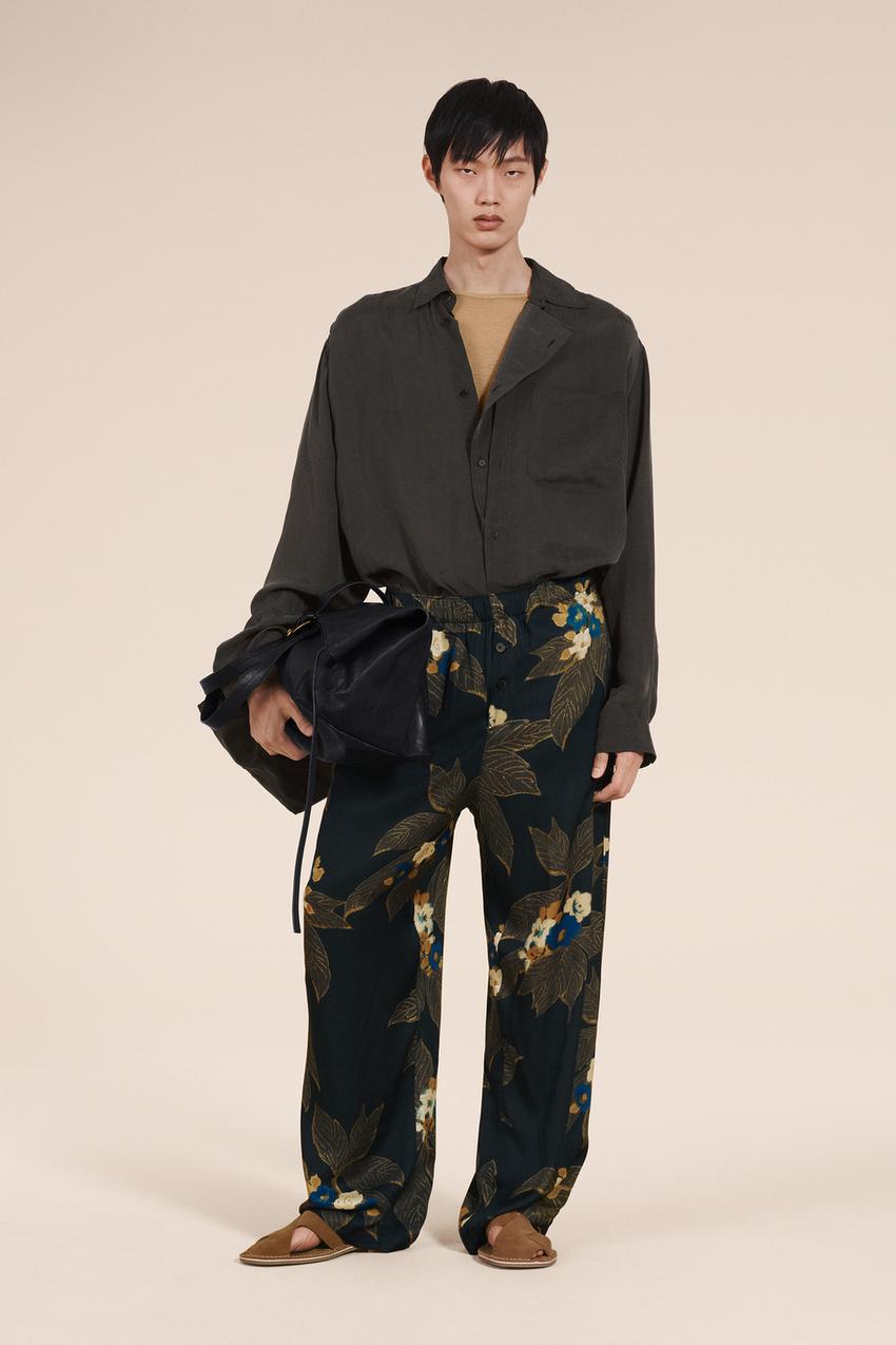 FLORAL PRINT PANTS LIMITED EDITION - Printed
