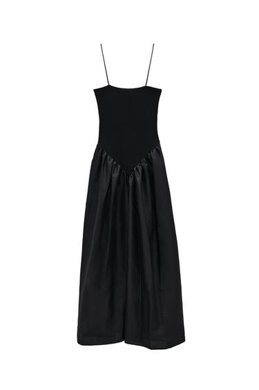 CONTRASTING MIDI DRESS
