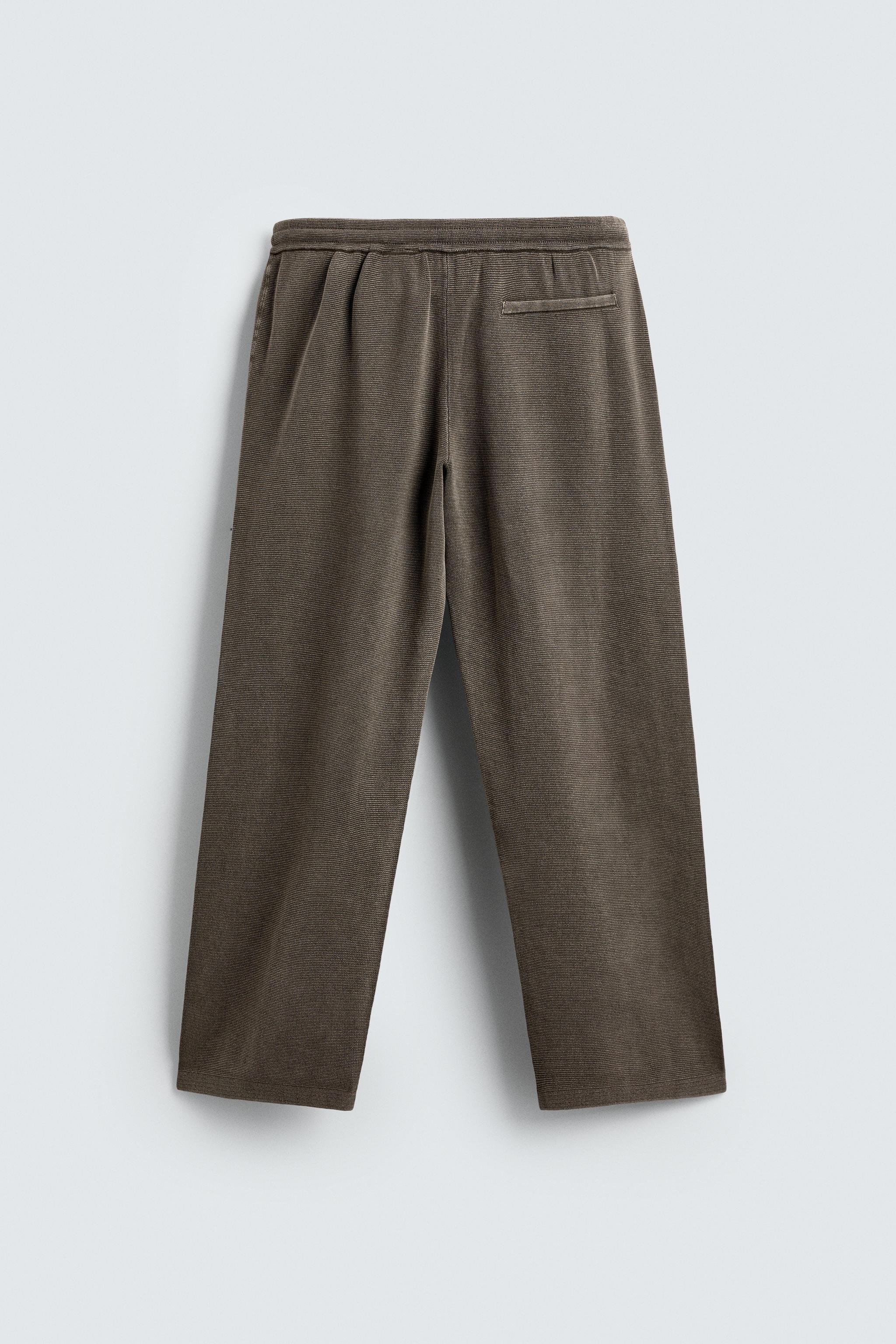 TEXTURED KNIT PANTS - Tobacco | ZARA United States