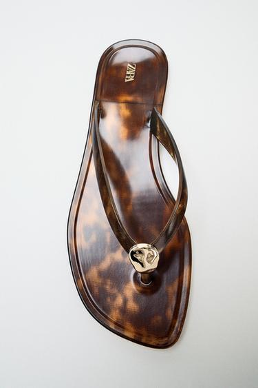 FLAT SANDALS WITH DETAIL - Multicoloured by Zara