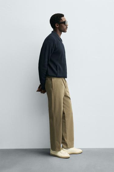 ZIP-UP KNIT CARDIGAN - Navy blue by Zara - Image 3