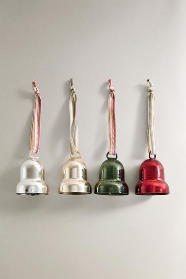 크리스마스 트리 벨 장식 세트(4개입) - Zara 멀티컬러