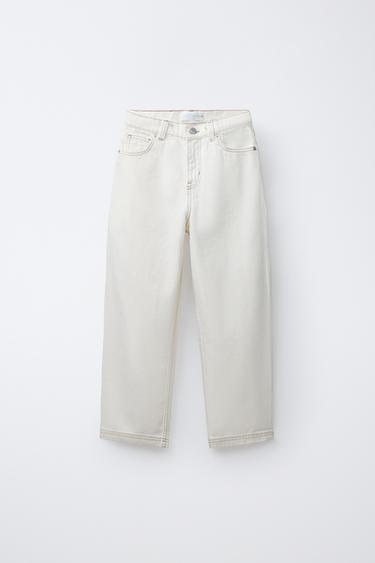PANTALÓN BAGGY - Crudo de Zara