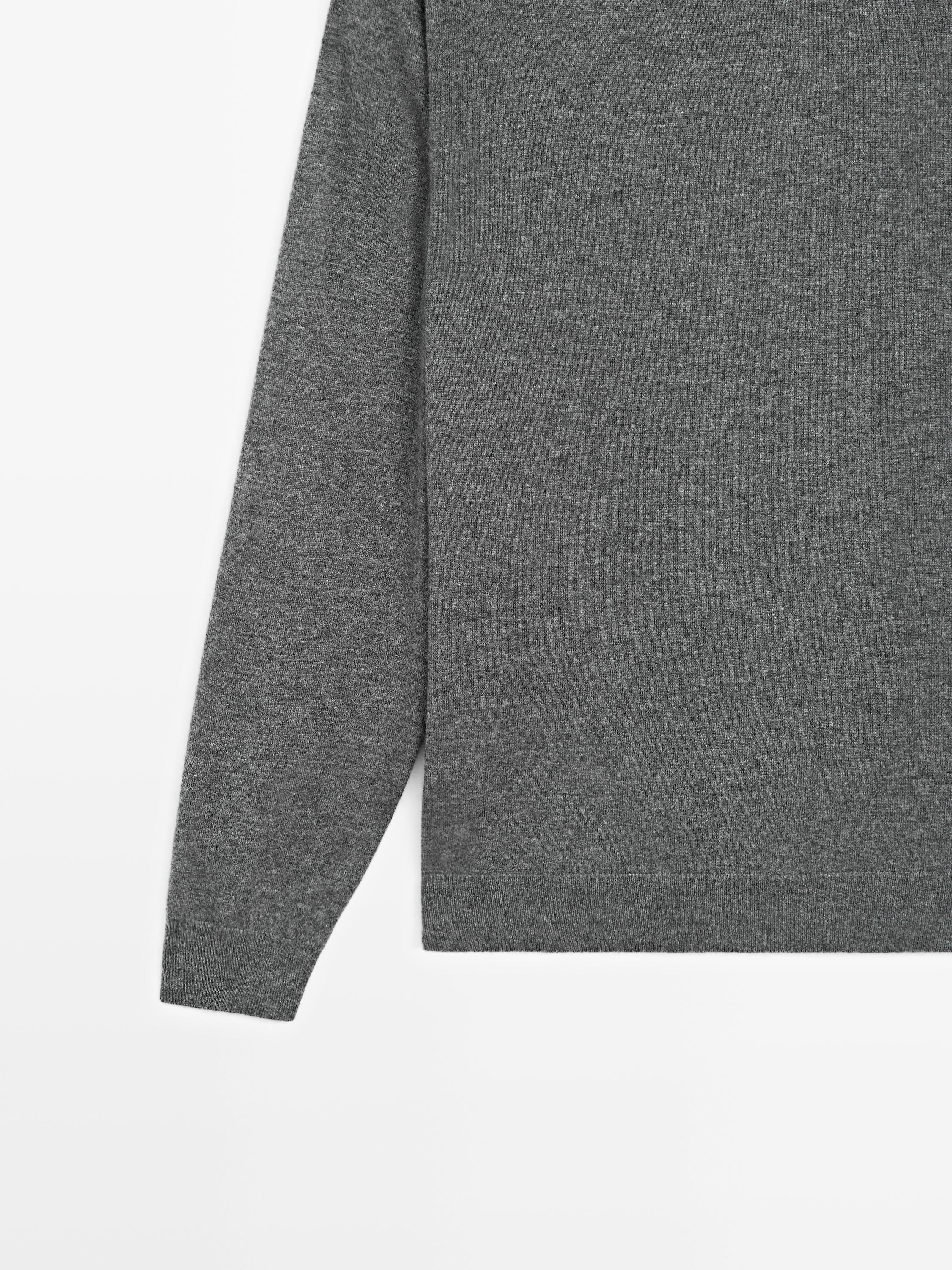 Knit 100% cashmere sweater with crew neck - LIMITED