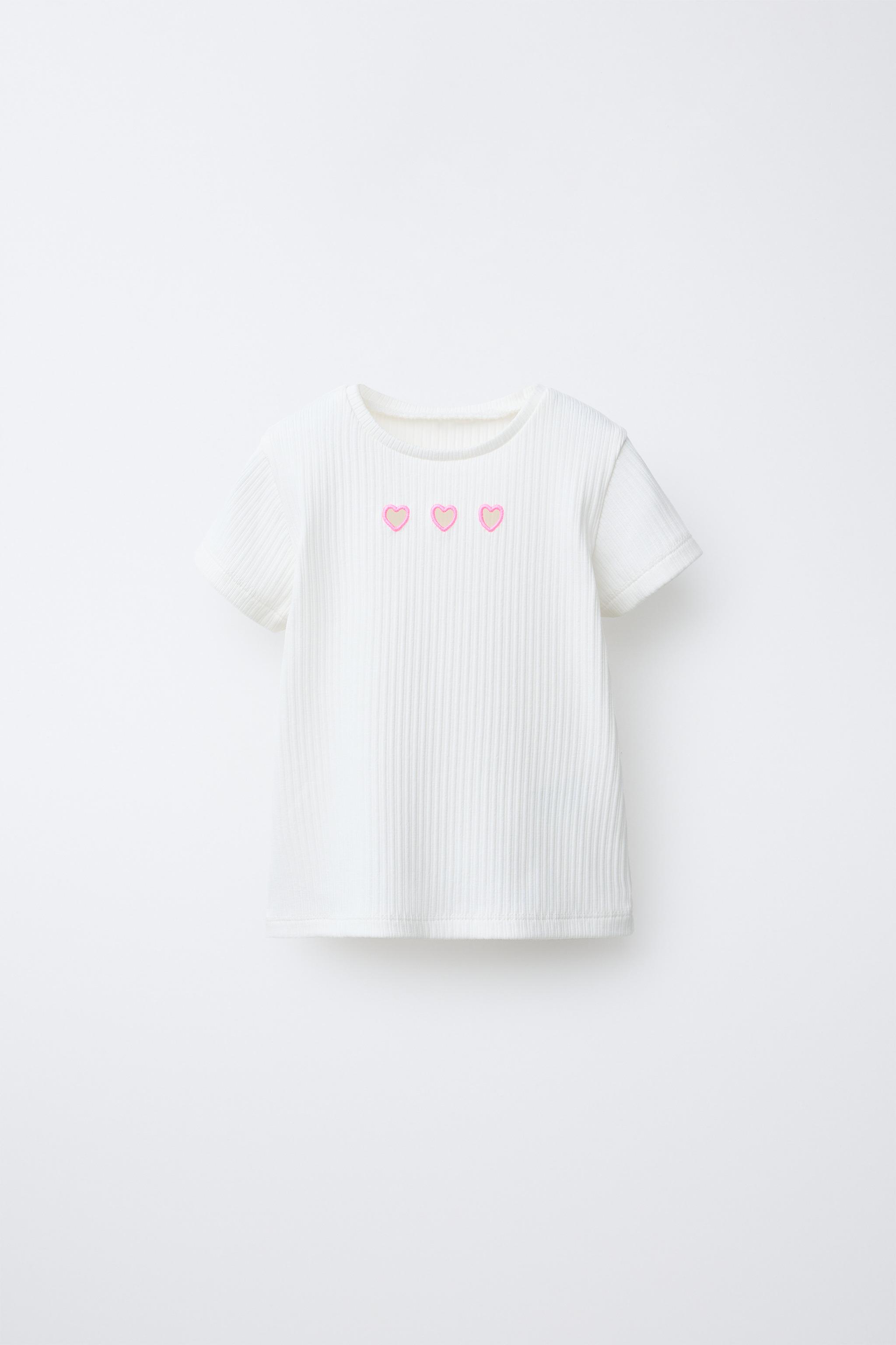 T-SHIRT CÔTELÉ CŒURS CUT OUT