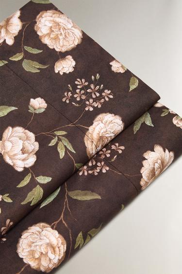FLORAL PRINT FLAT SHEET - Brown by Zara - Image 3