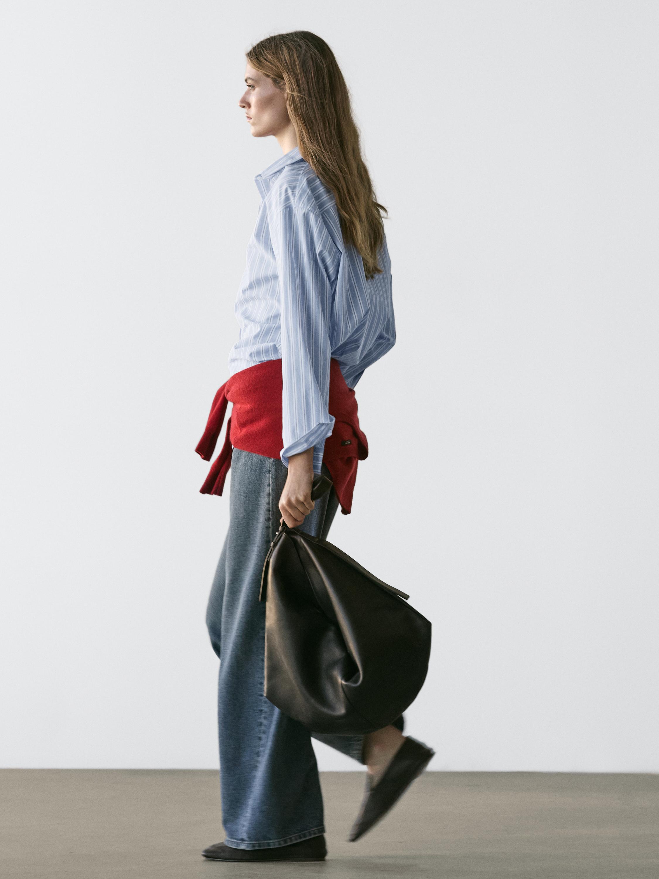 Chemisier à rayures 100 % coton