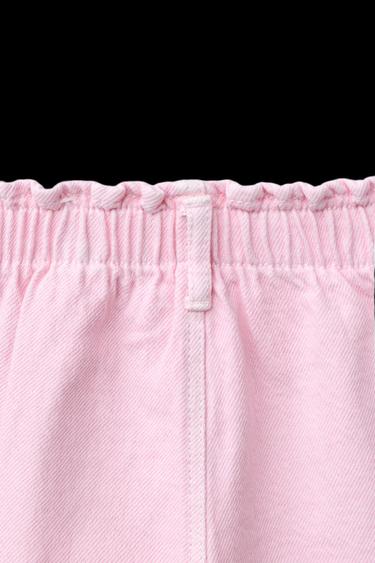 TWILL BAGGY TROUSERS WITH HEART POCKETS - Pink by Zara