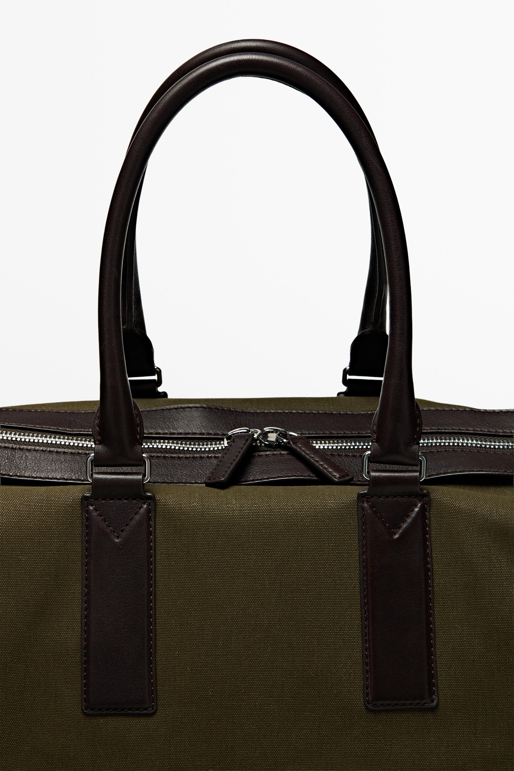 Nappa leather detail travel bag