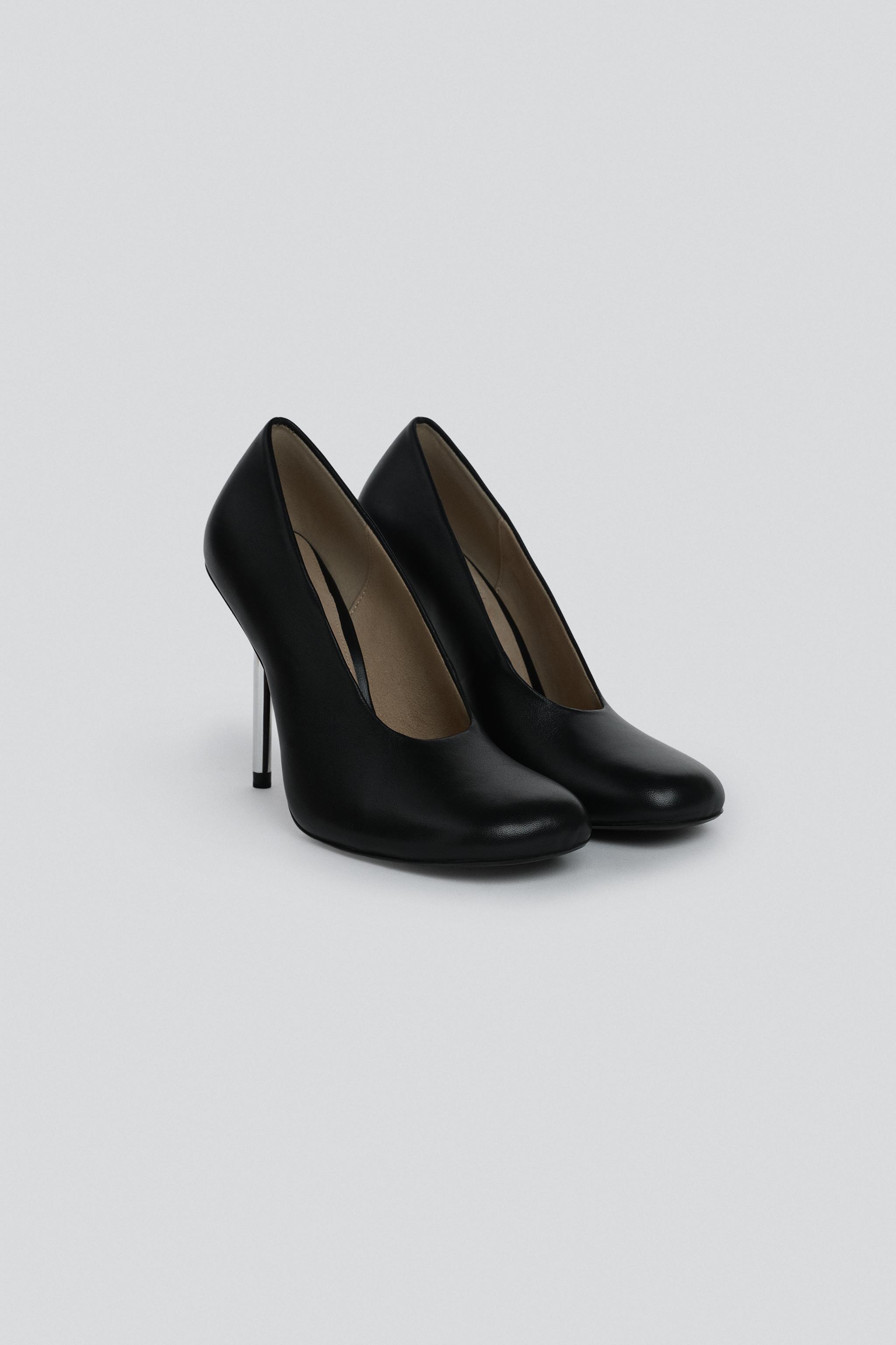 LIMITED EDITION LEATHER METALLIC HEEL SHOES