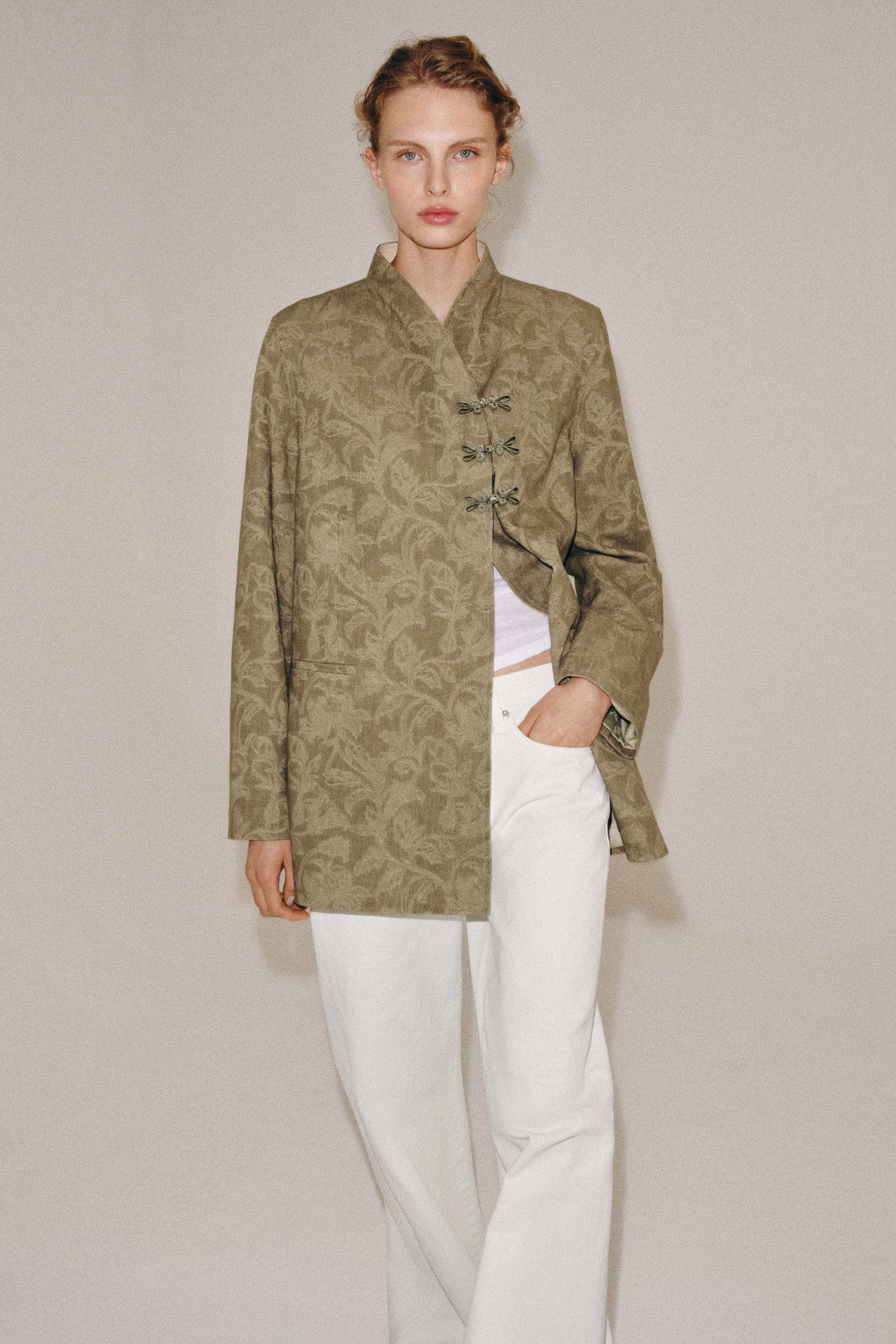 SÜSLÜ DÜĞMELİ JAKARLI BLAZER ZW COLLECTION - Görsel 5